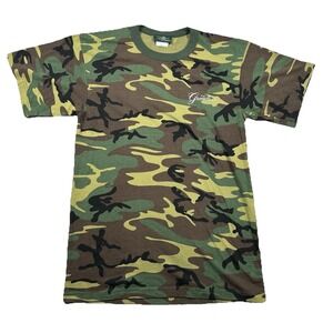 Vintage Greenbrier Shirt Mens L Camouflage Bunker Military Project Greek Island